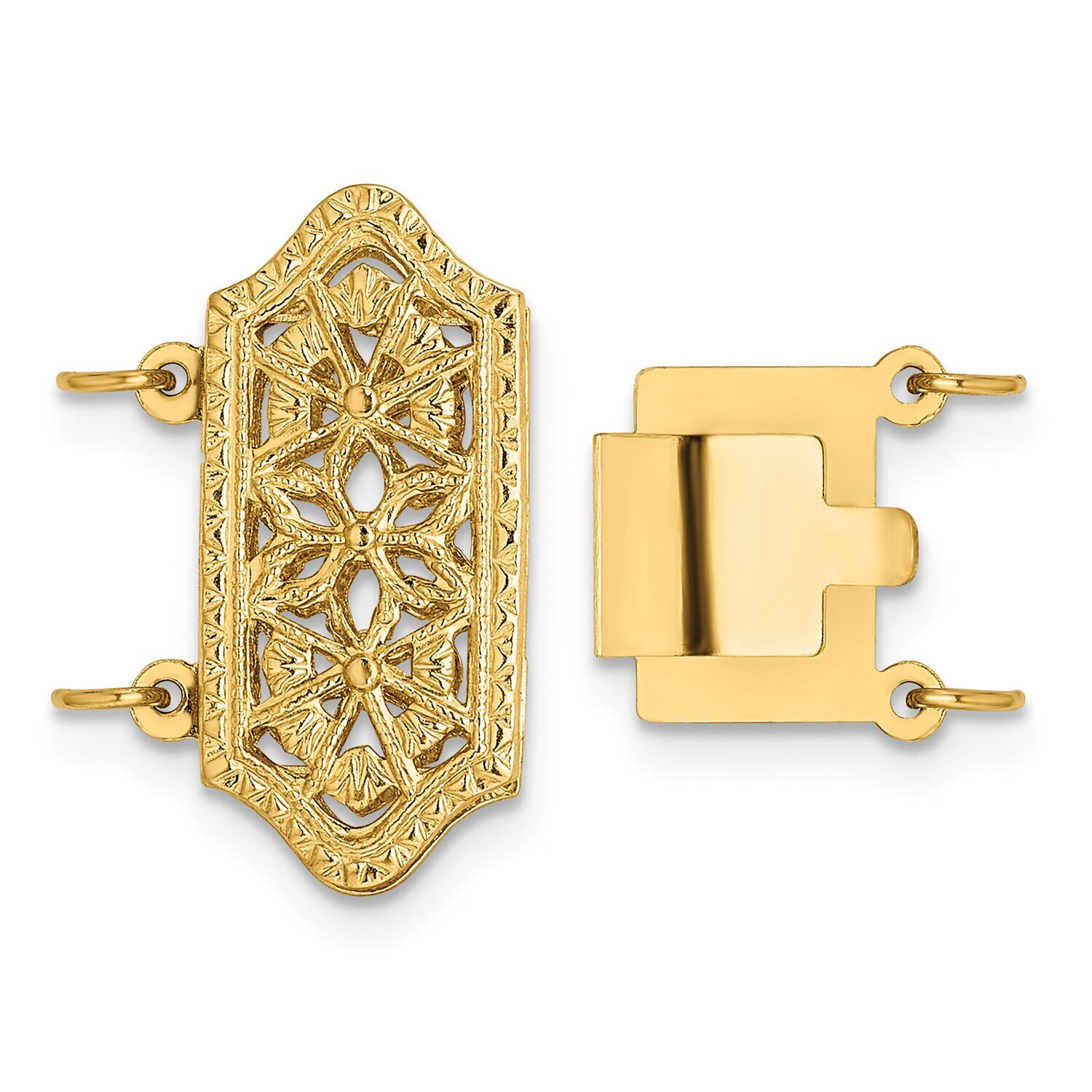 Multi-Strand Bead Pearl Clasp 14k Yellow Gold YG2004, MPN: YG2004,