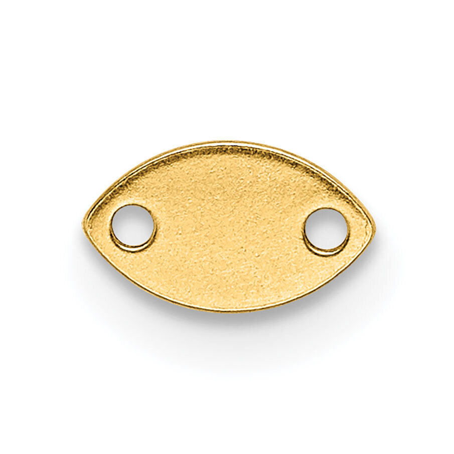 6.6 x 3.9mm Chain Tag Setting 14k Yellow Gold YG2096, MPN: YG2096,