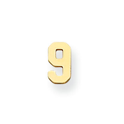Die Struck Number 9 14k Yellow Gold YG2208, MPN: YG2208,