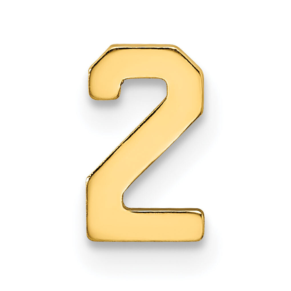 Die Struck Number 2 14k Yellow Gold YG2211, MPN: YG2211,