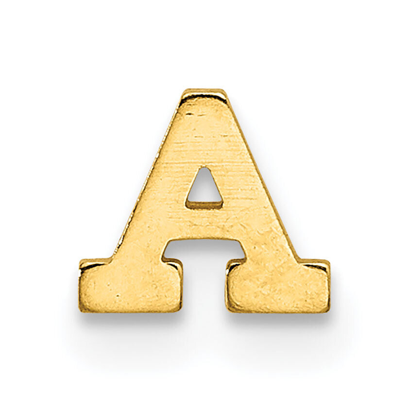 Die Struck Letter A 14k Yellow Gold YG2220A, MPN: YG2220A,
