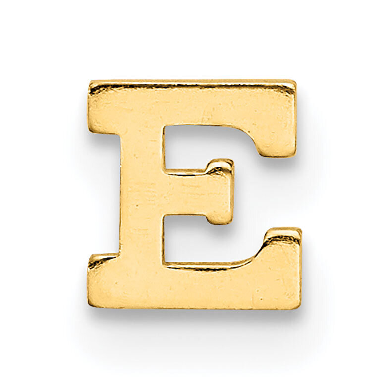 Die Struck Letter E 14k Yellow Gold YG2220E, MPN: YG2220E,