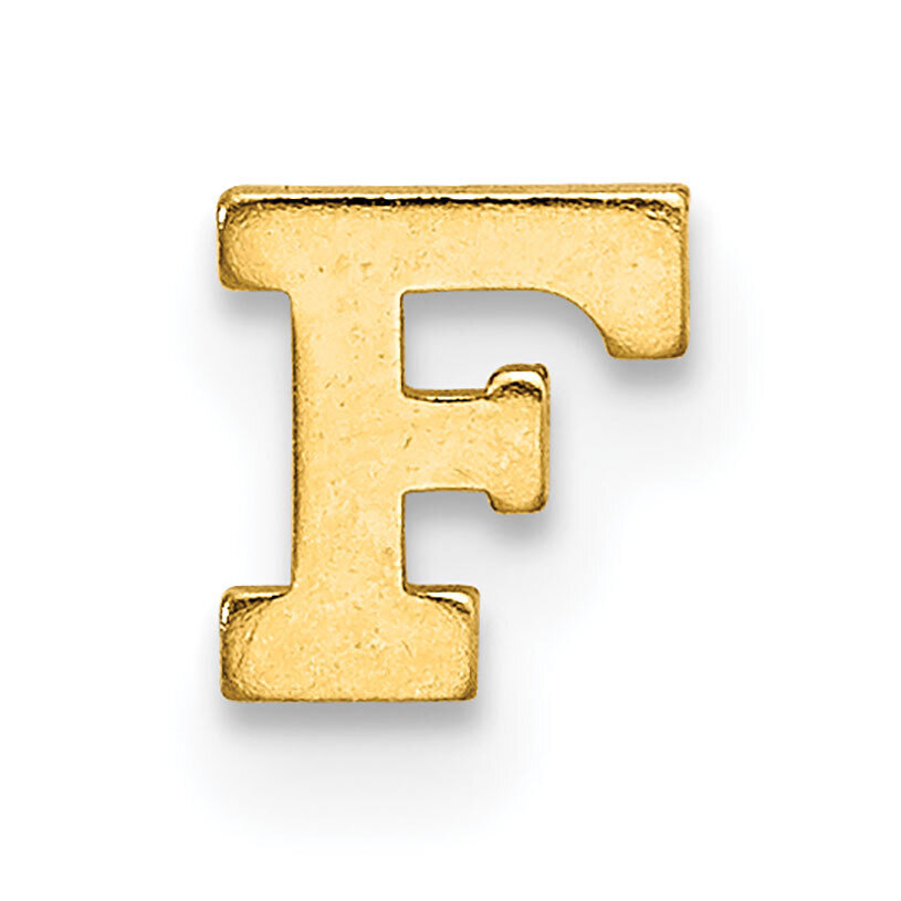 Die Struck Letter F 14k Yellow Gold YG2220F, MPN: YG2220F,