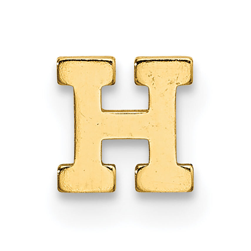 Die Struck Letter H 14k Yellow Gold YG2220H, MPN: YG2220H,