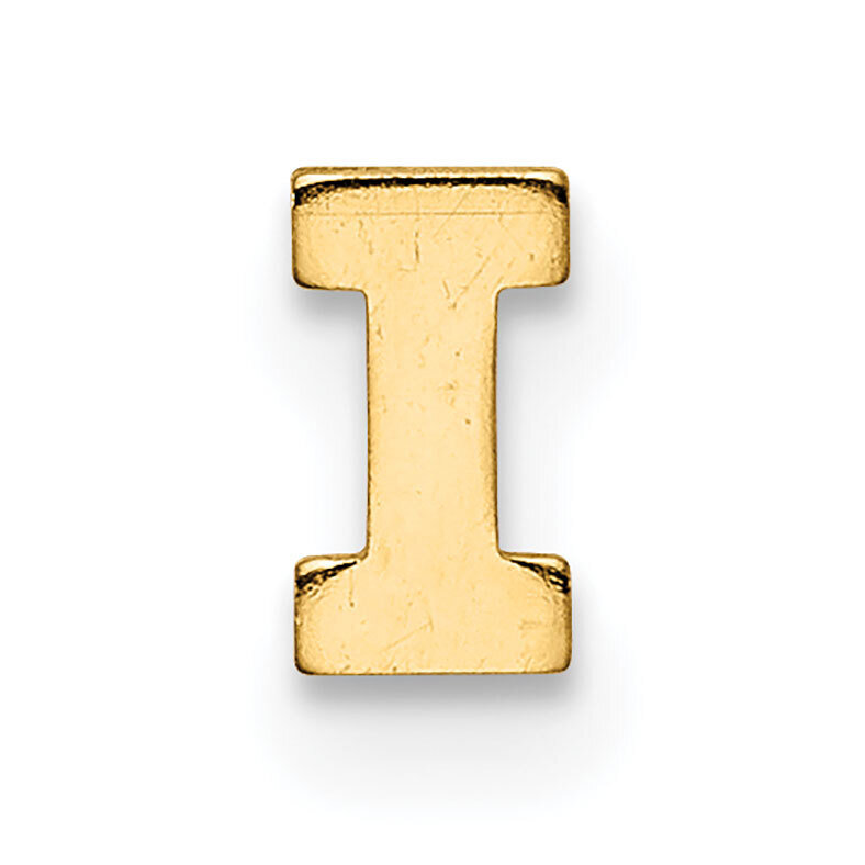 Die Struck Letter I 14k Yellow Gold YG2220I, MPN: YG2220I,
