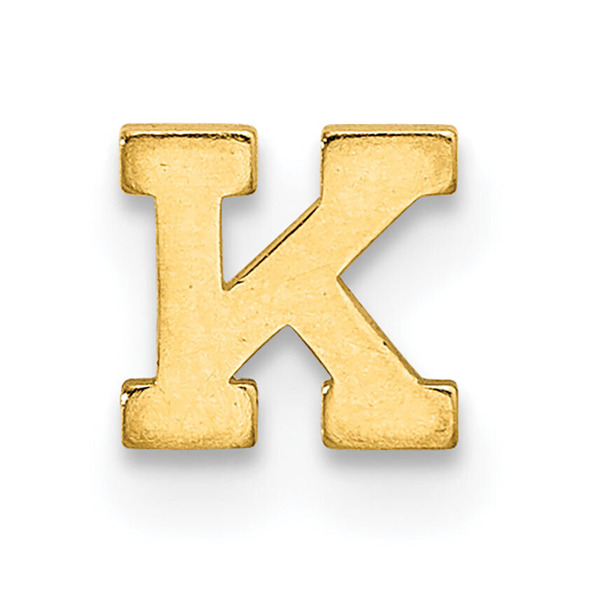 Die Struck Letter K 14k Yellow Gold YG2220K, MPN: YG2220K,