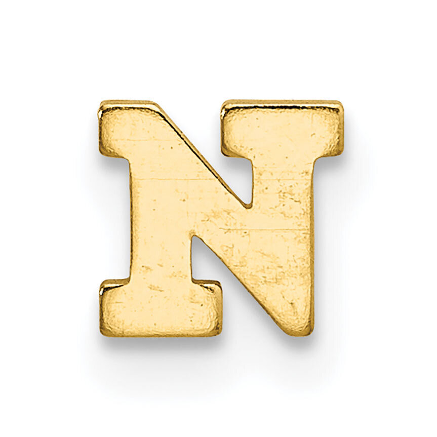 Die Struck Letter N 14k Yellow Gold YG2220N, MPN: YG2220N,