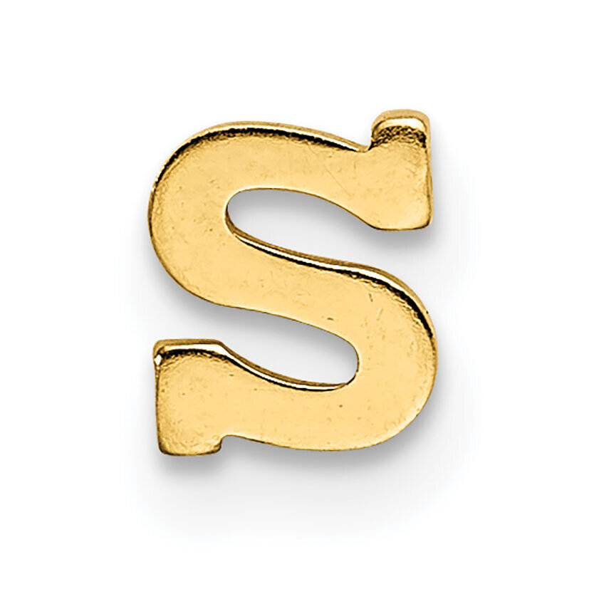 Die Struck Letter S 14k Yellow Gold YG2220S
