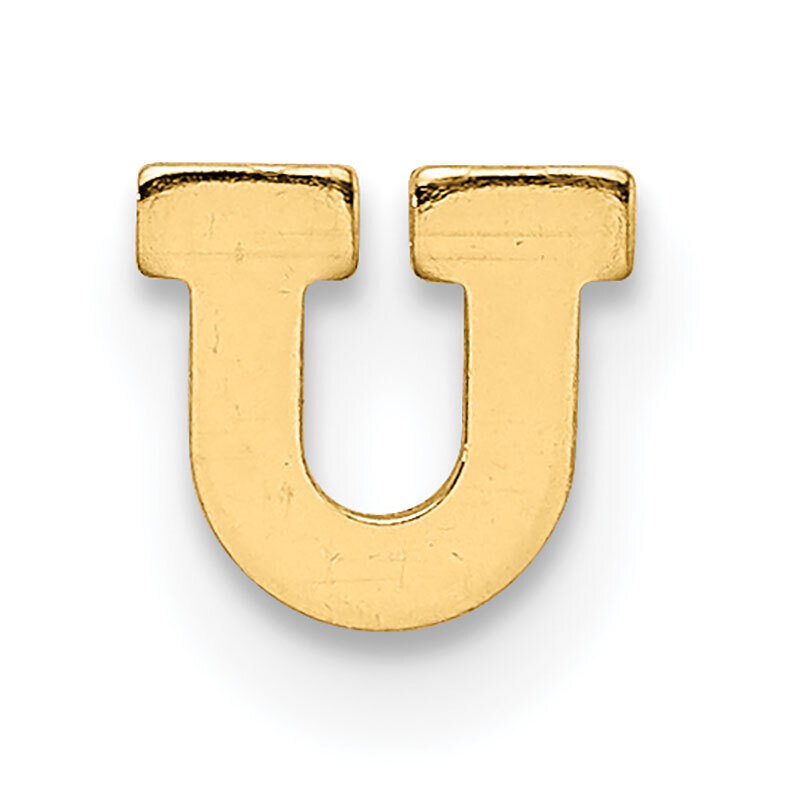 Die Struck Letter U 14k Yellow Gold YG2220U, MPN: YG2220U,
