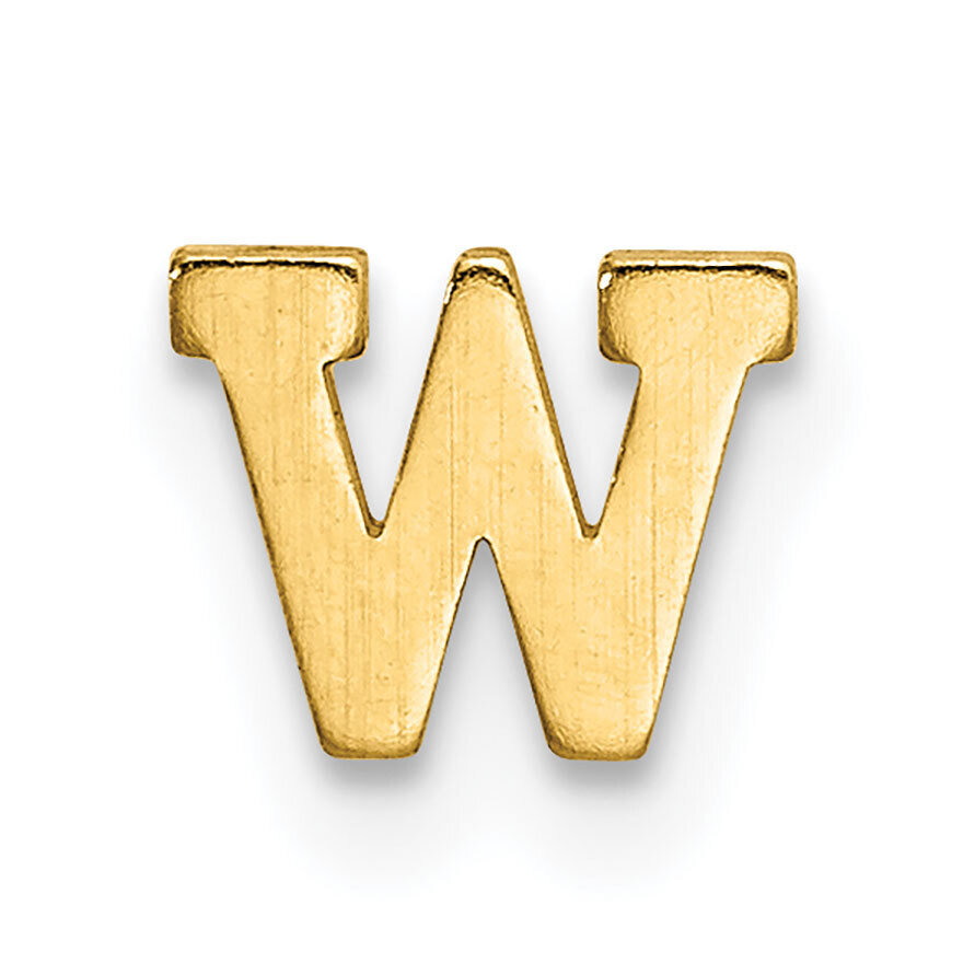 Die Struck Letter W 14k Yellow Gold YG2220W, MPN: YG2220W,