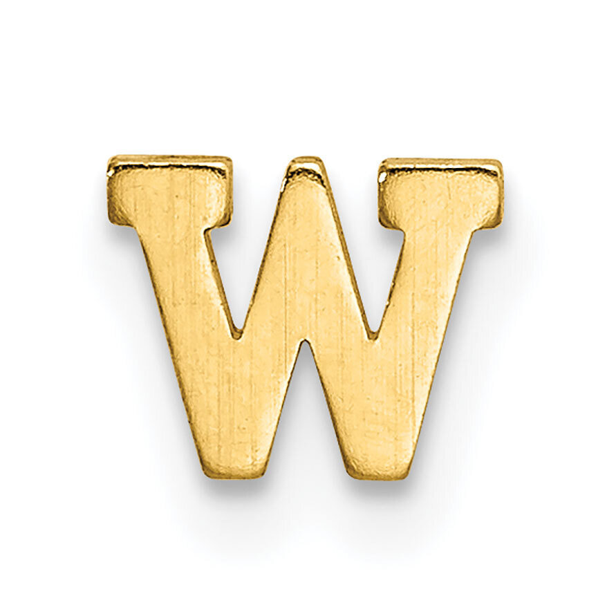 Die Struck Letter W 14k Yellow Gold YG2220W