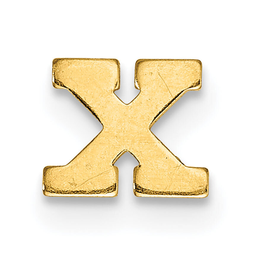 Die Struck Letter X 14k Yellow Gold YG2220X