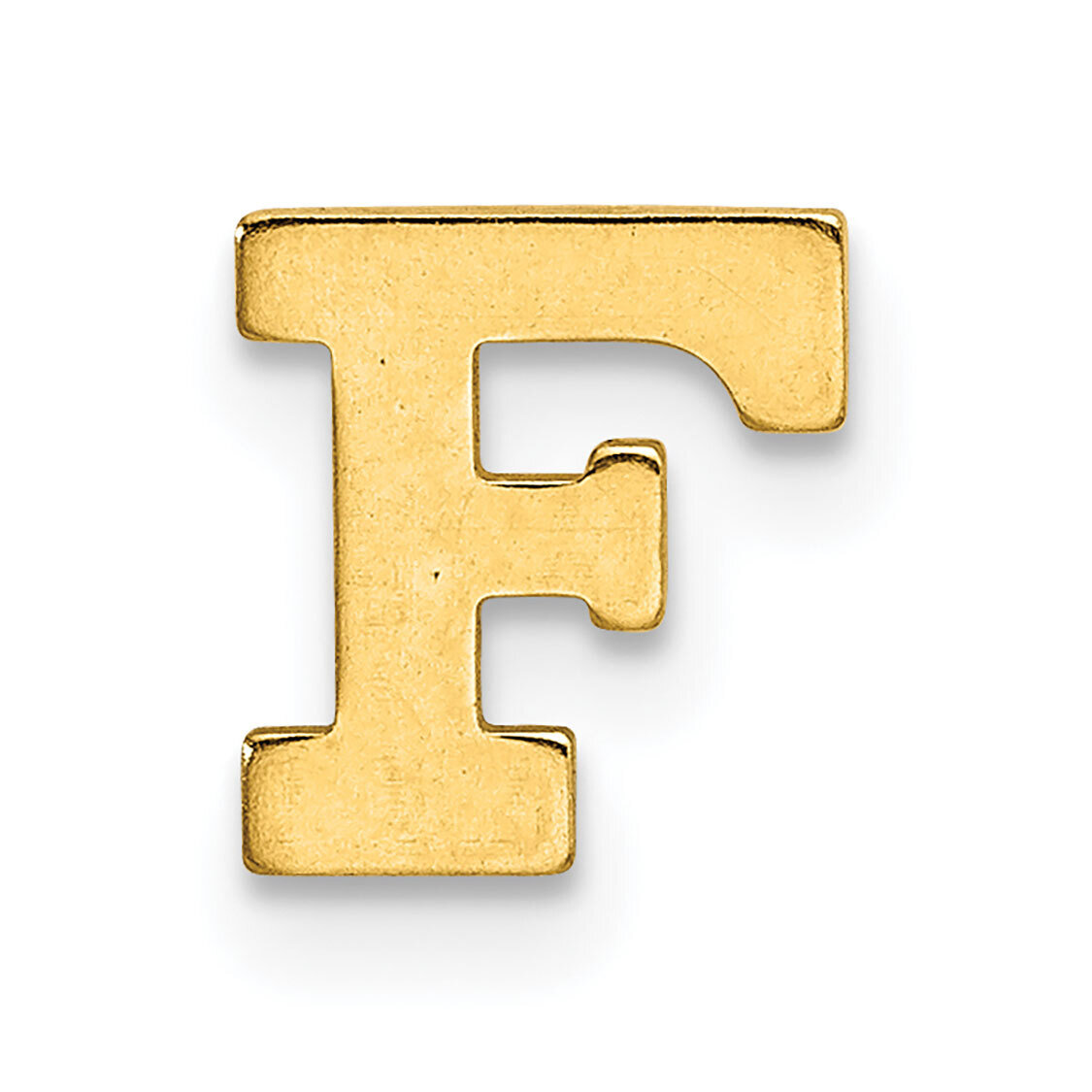 Die Struck Letter F 14k Yellow Gold YG2221F