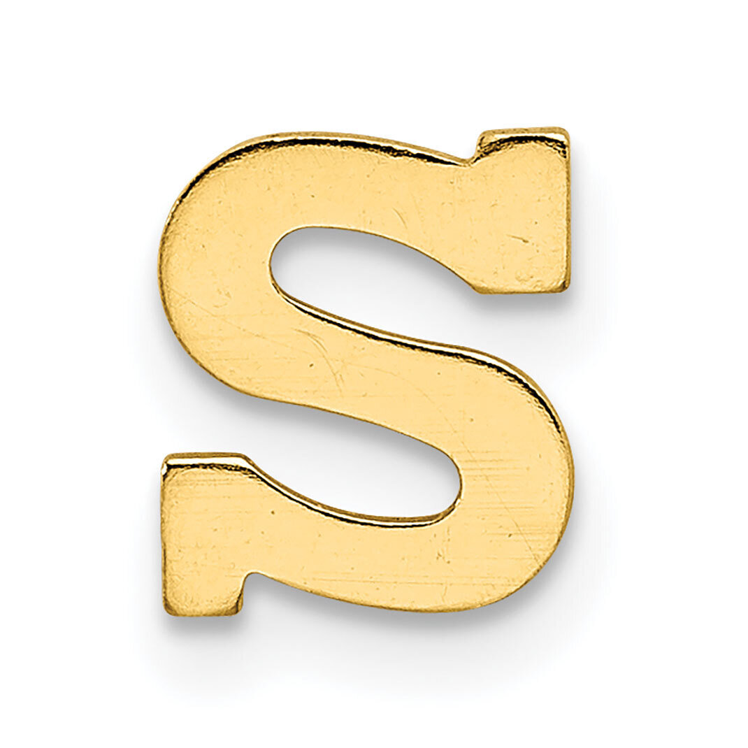 Die Struck Letter S 14k Yellow Gold YG2221S, MPN: YG2221S,