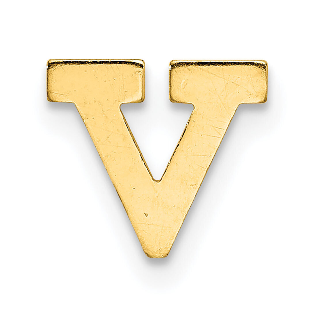 Die Struck Letter V 14k Yellow Gold YG2221V, MPN: YG2221V,