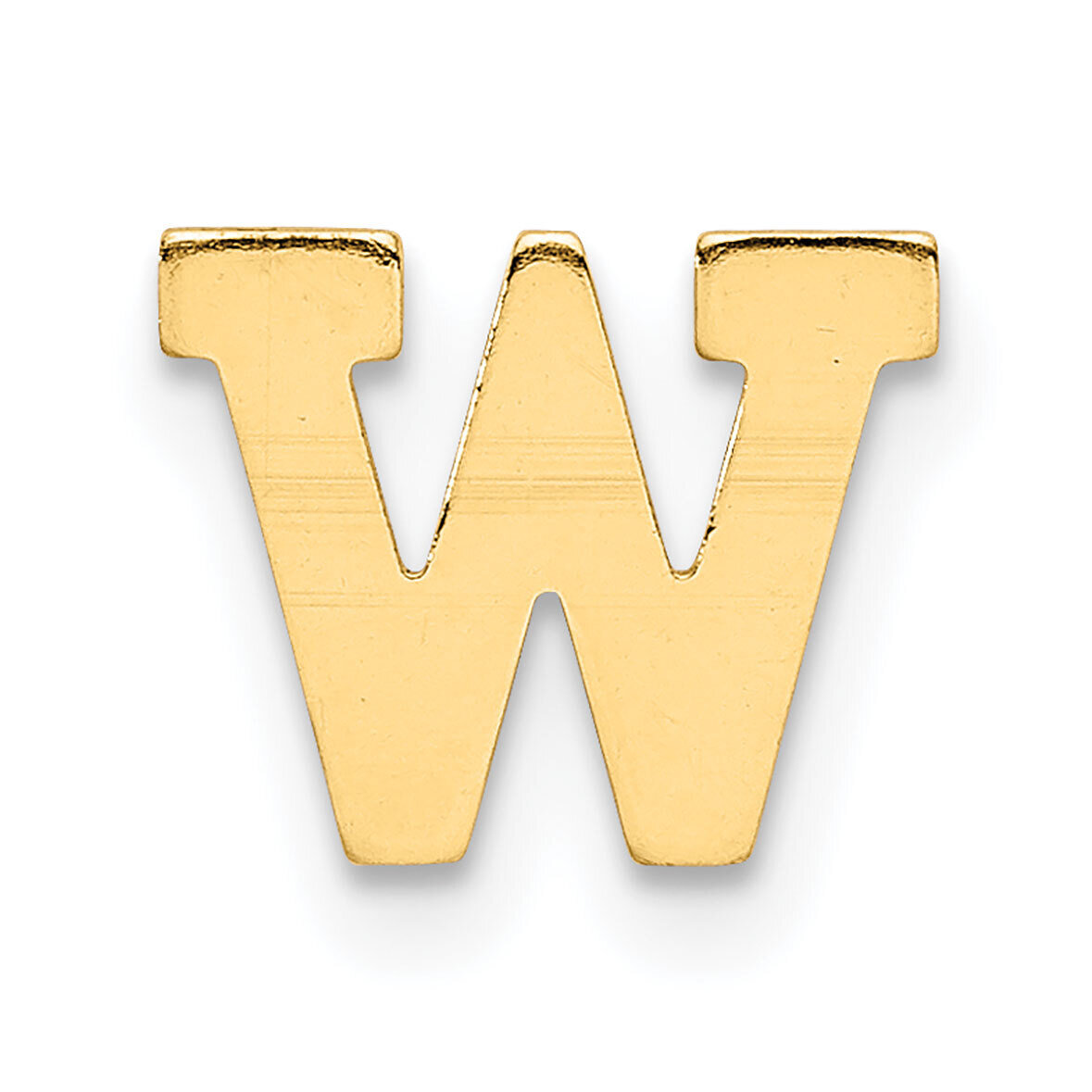 Die Struck Letter W 14k Yellow Gold YG2221W, MPN: YG2221W,