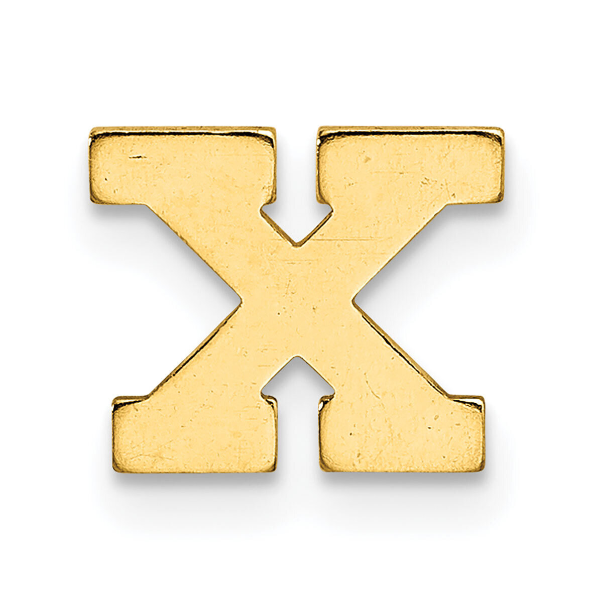 Die Struck Letter X 14k Yellow Gold YG2221X, MPN: YG2221X,
