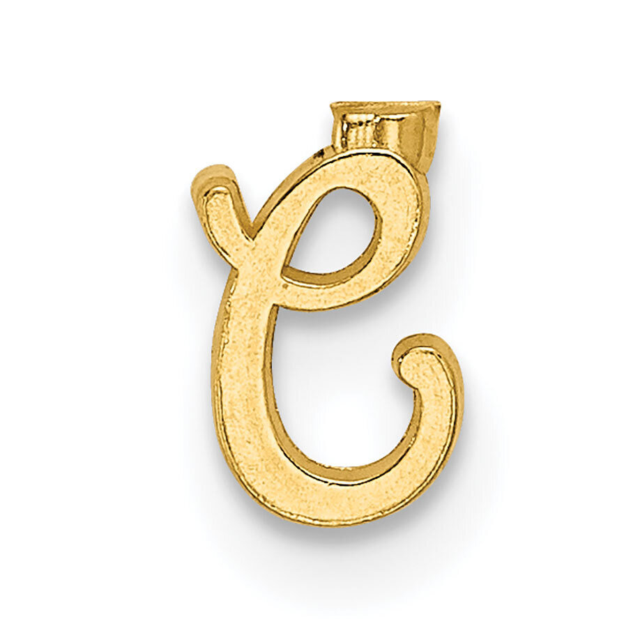 Casted Letter C 14k Yellow Gold YG2222C
