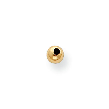 Lightweight Small Hole 4mm Bead 14k Yellow Gold YG2238, MPN: YG2238,