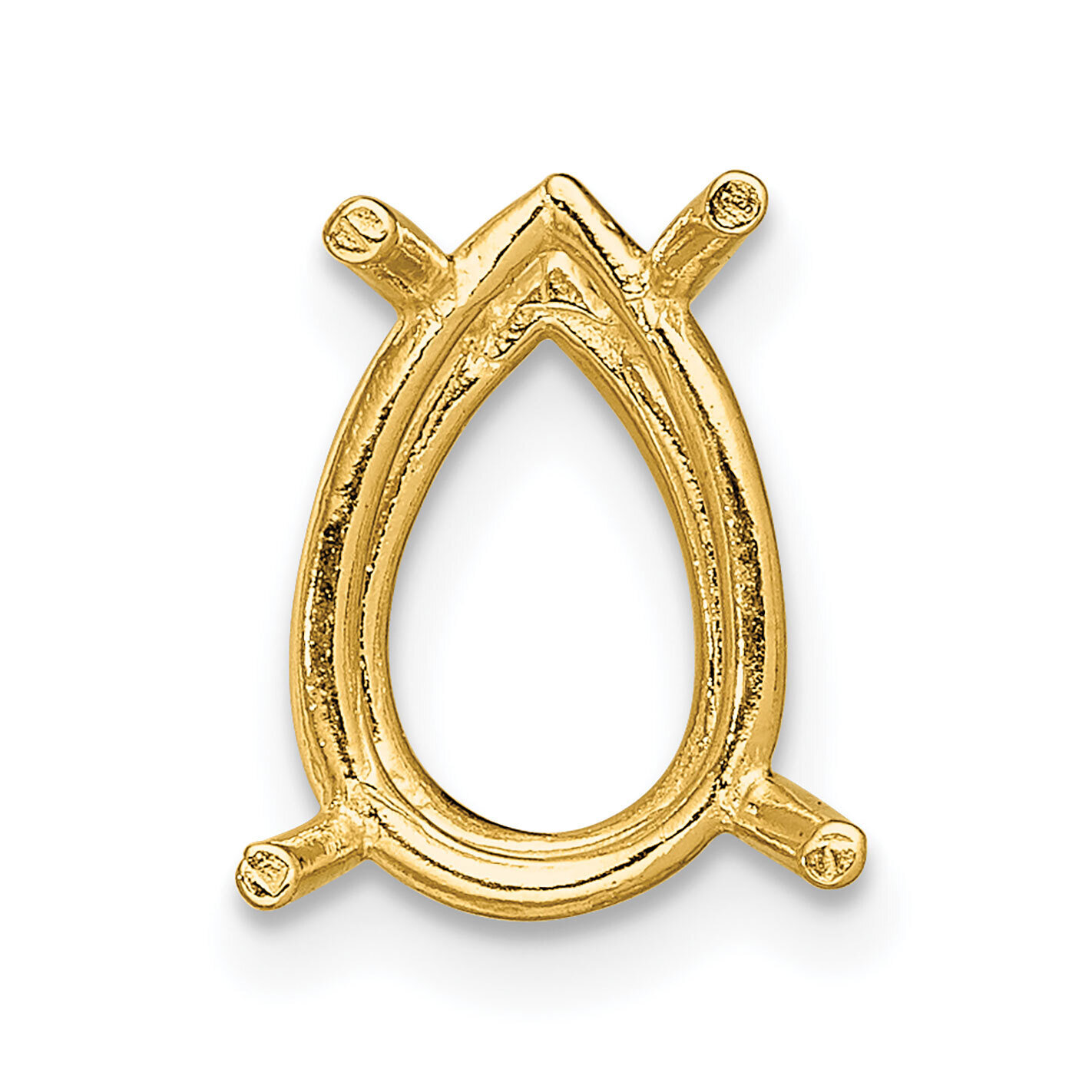 Pear 4-Prong 4.5 x 2.5mm Wire Setting 14k Yellow Gold YG237, MPN: YG237,