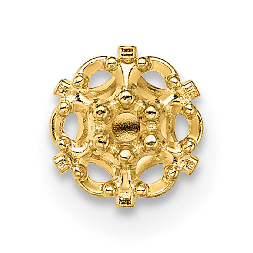 Round 7 Stone 7 x .005pt. Cluster Post Earring Mounting 14k Yellow Gold YG2641, MPN: YG2641,