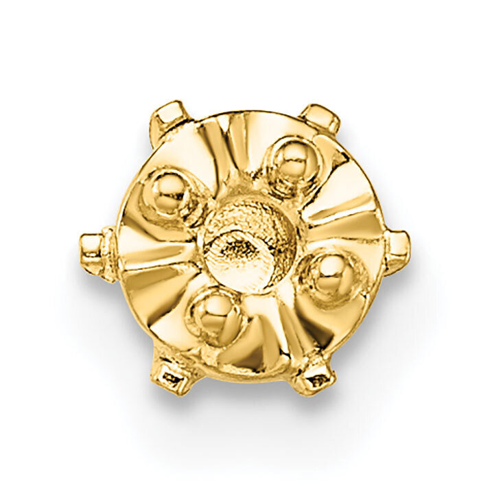 Round .01pt. Pin Top Illusion Post Earring Mounting 14k Yellow Gold YG2642, MPN: YG2642,