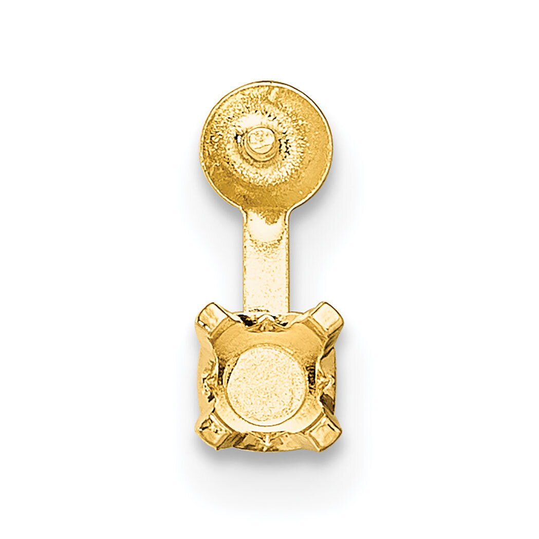 7.0mm Pearl Post with .10ct. Diamond Accent Earring Mounting 14k Yellow Gold YG2664, MPN: YG2664,