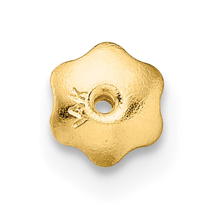 2 Hole Threaded Ear Nut 14k Yellow Gold YG2681, MPN: YG2681,