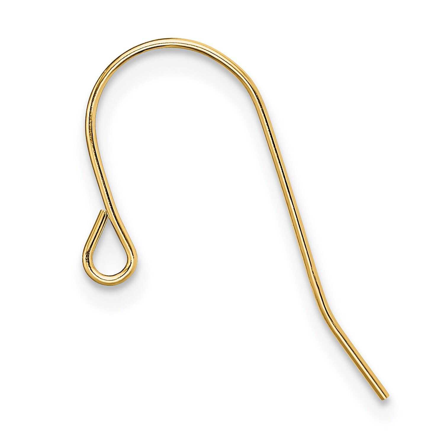 .021 inch Wire Shepherd Hook Component 14k Yellow Gold YG2745