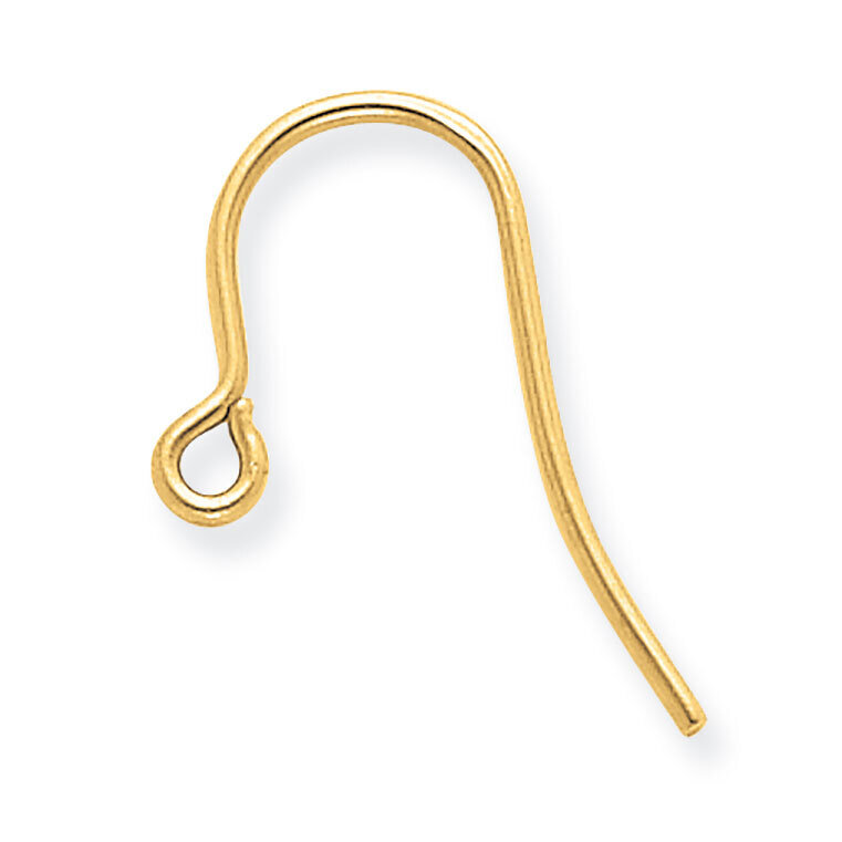 .027 inch Wire Shepherd Hook Component 14k Yellow Gold YG2748
