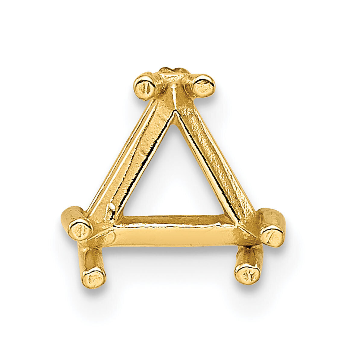 Trillion or Triangle Double Three Prong 3.0mm Setting 14k Yellow Gold YG277, MPN: YG277,