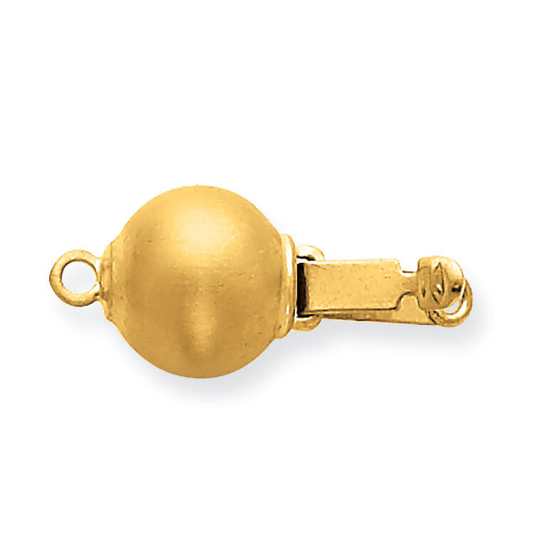 Round Satin Bead Pearl Clasp 14k Yellow Gold YG2818, MPN: YG2818,