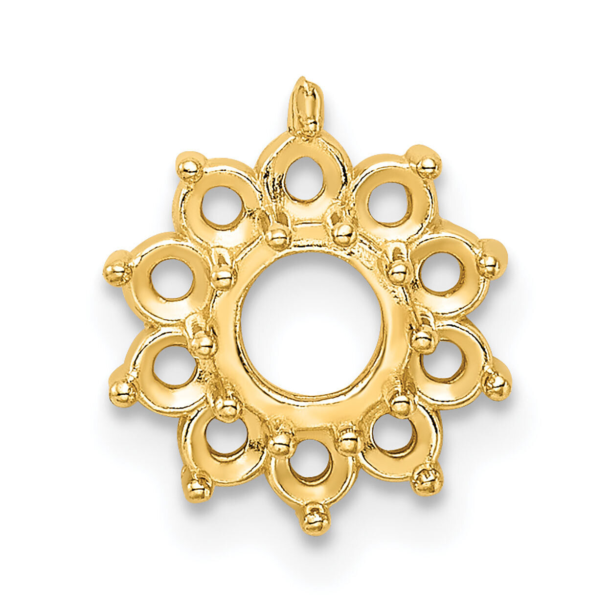 Cluster Round Top .10ct. Setting 14k Yellow Gold YG296, MPN: YG296,
