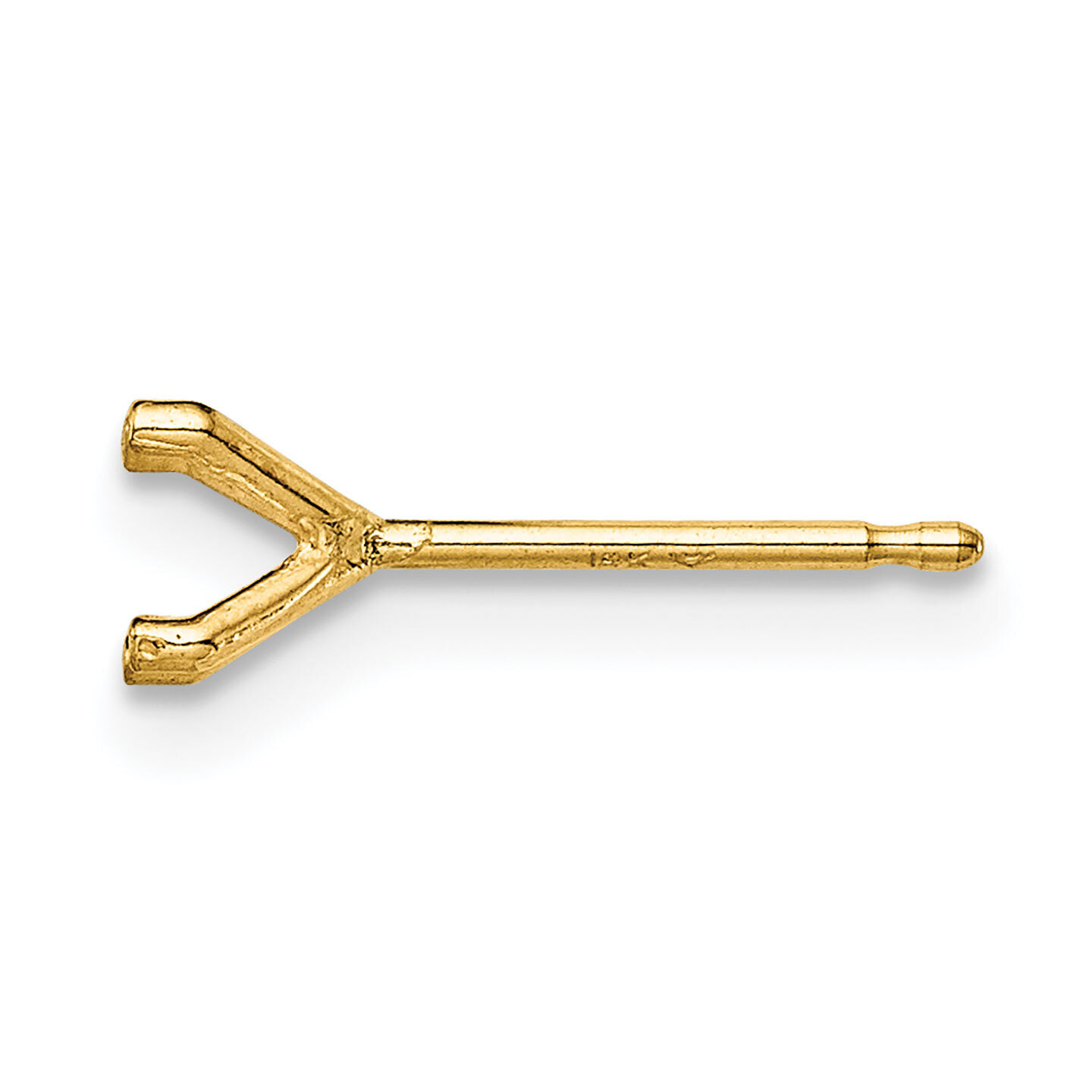 Round 4-Prong .45ct. Martini Glass Shape Post Earring Mounting 14k Yellow Gold YG336, MPN: YG336,