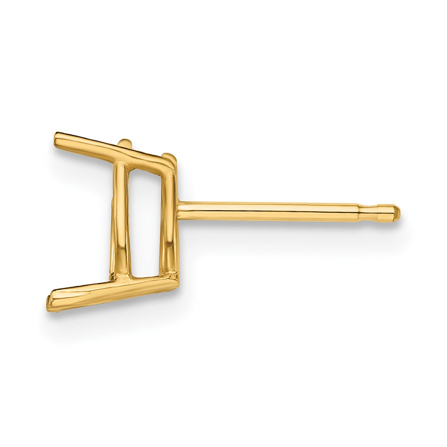 Pear 4-Prong 4.5 x 2.5mm Post Earring Mounting 14k Yellow Gold YG388, MPN: YG388,