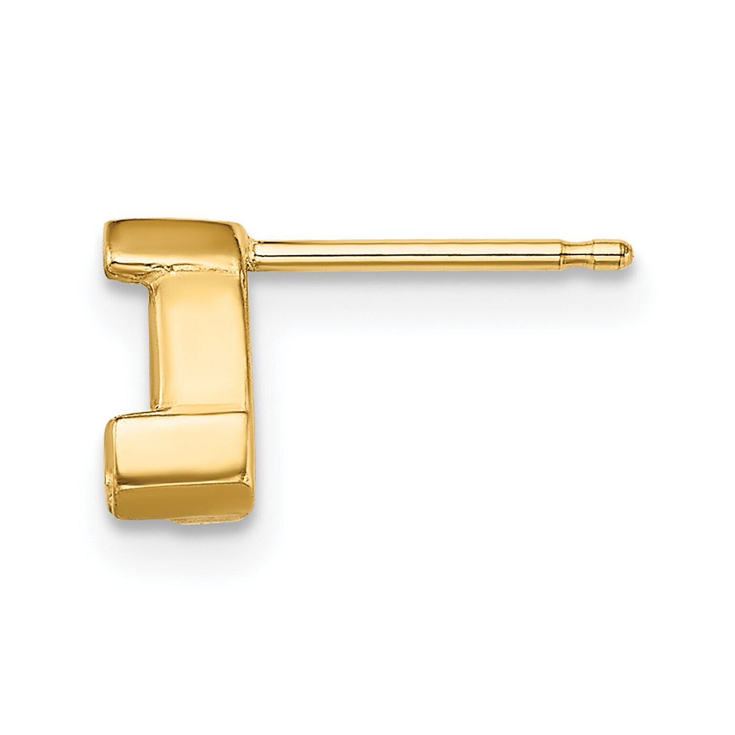 Trillion 3.0mm Post Earring Mounting 14k Yellow Gold YG397, MPN: YG397,