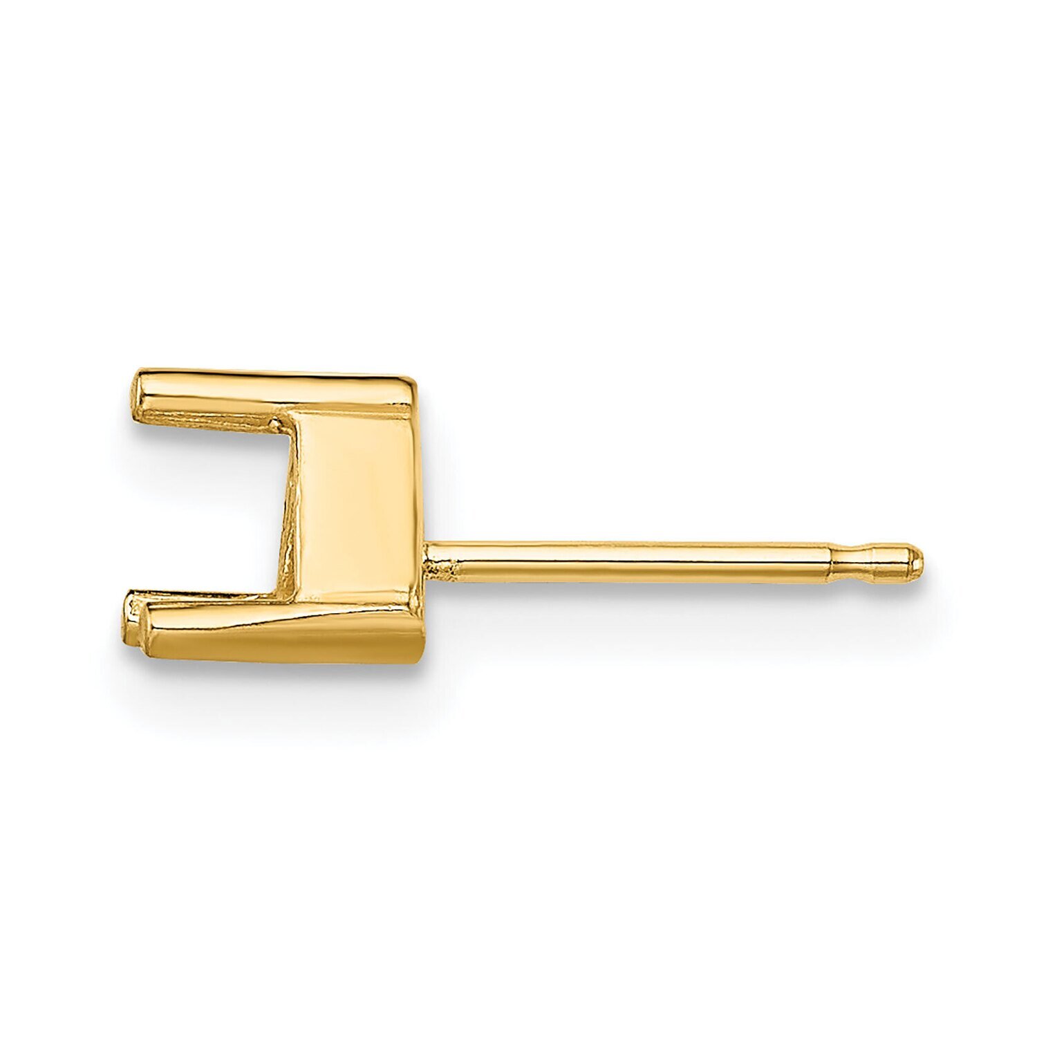 Triangle 3.0mm Post Earring Mounting 14k Yellow Gold YG399, MPN: YG399,