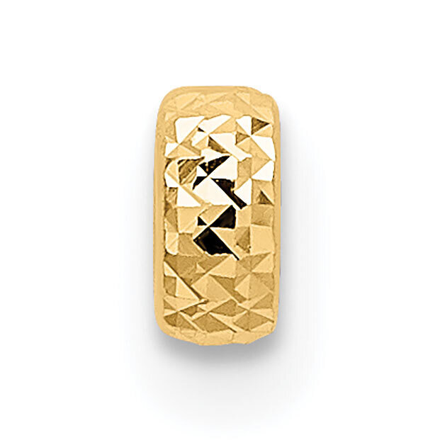 Diamond-Cut 4.0mm Roundel Bead 14k Yellow Gold YG4902, MPN: YG4902,