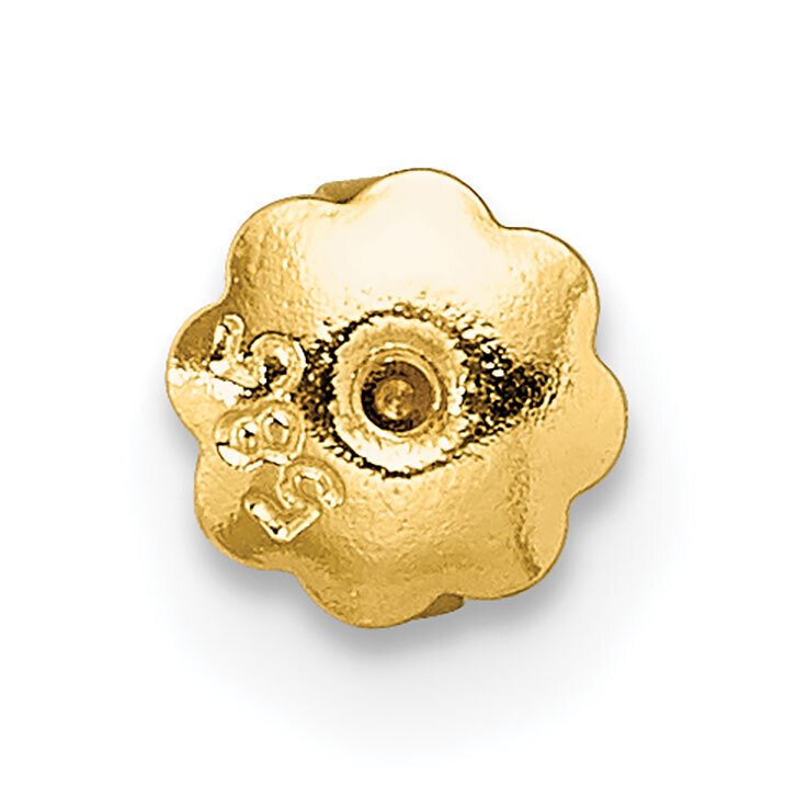 1 Hole Threaded Ear Nut 14k Yellow Gold YG674, MPN: YG674,