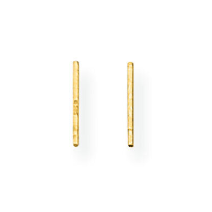 Single Notched Friction Earring Post 14k Yellow Gold YG688