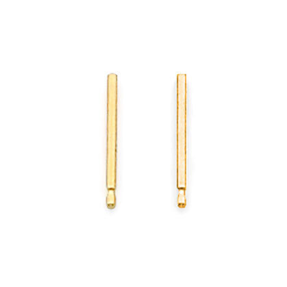 Single Notched Friction Earring Post 14k Yellow Gold YG690, MPN: YG690,