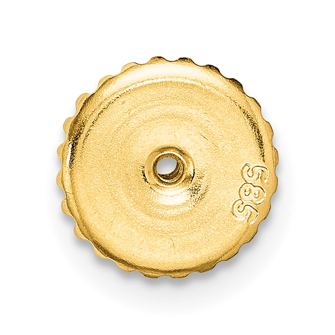 2 Hole Threaded Ear Nut 14k Yellow Gold YG719, MPN: YG719,