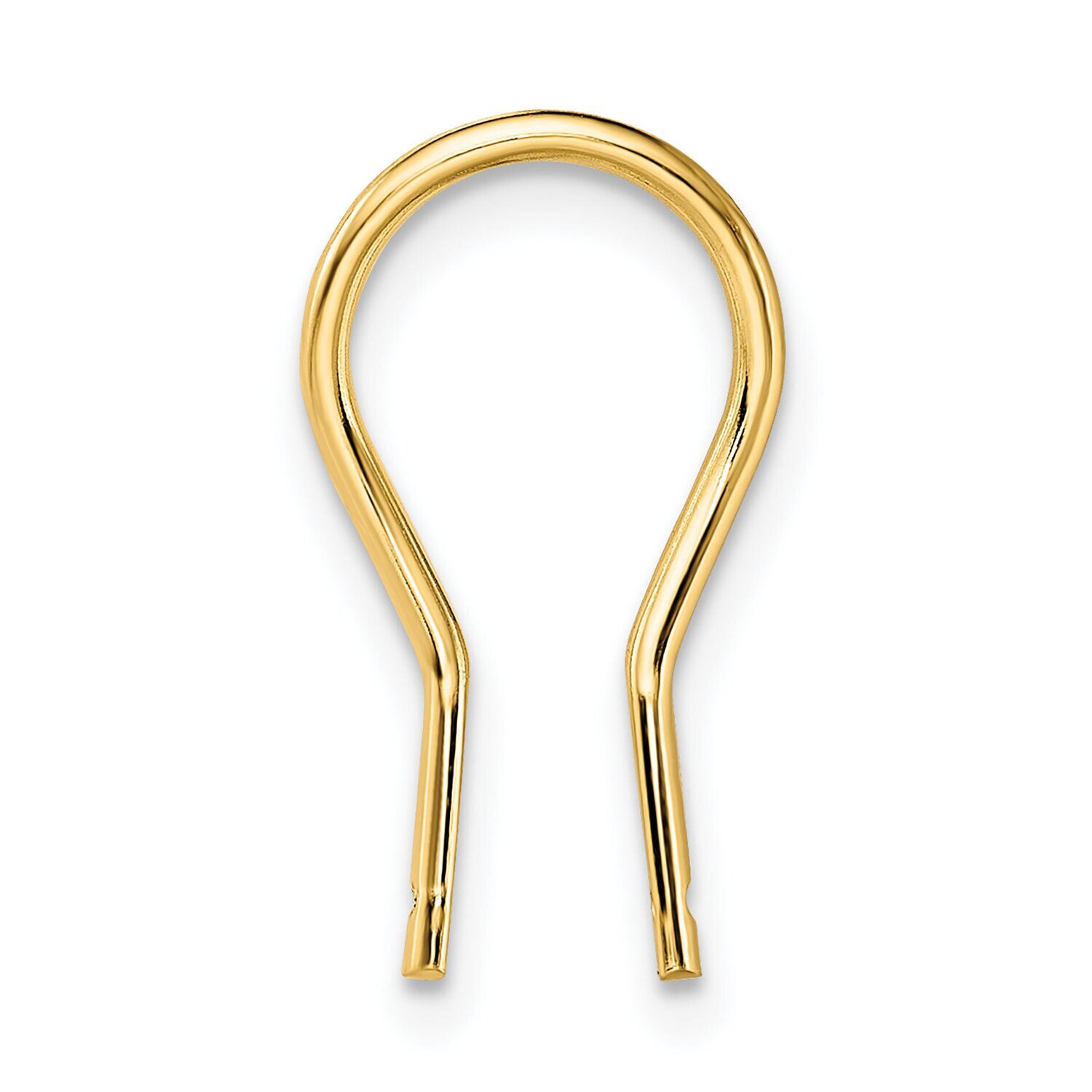 Lightweight Omega Clip Wire Component 14k Yellow Gold YG750