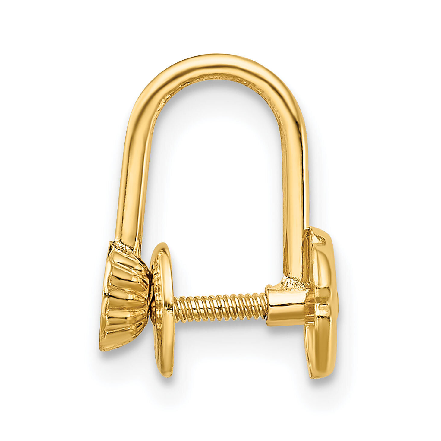4mm Cup Screwback Ear Wire Component 14k Yellow Gold YG774, MPN: YG774,