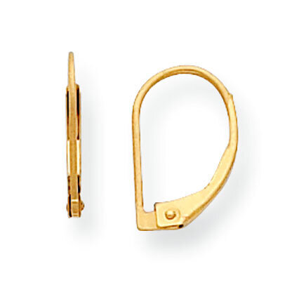 Leverback Single Earring Component 14k Yellow Gold YG783