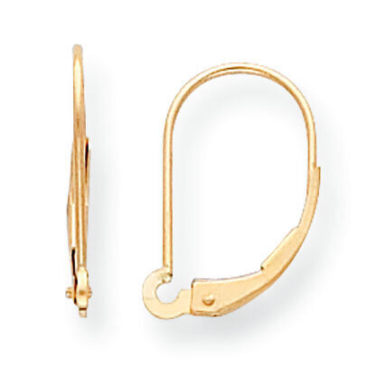 Leverback with Open Ring Single Earring Component 14k Yellow Gold YG790, MPN: YG790,