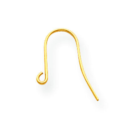 .018 inch Wire Shepherd Hook Component 14k Yellow Gold YG824