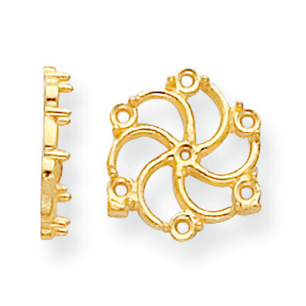 Diamond Earring Jacket Component 14k Yellow Gold YG928