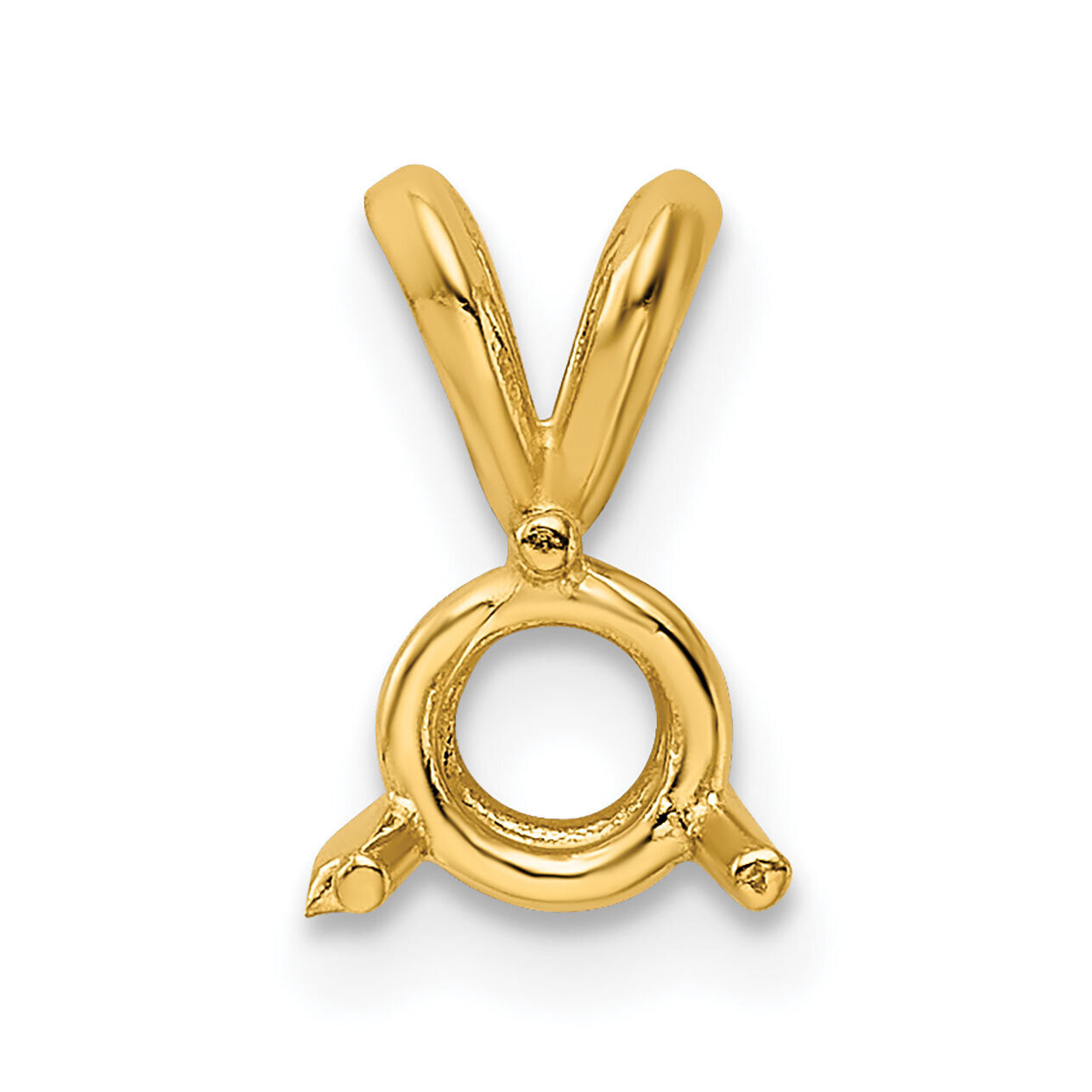 Round 3-Prong .25ct. Pendant Setting 14k Yellow Gold YG934, MPN: YG934,