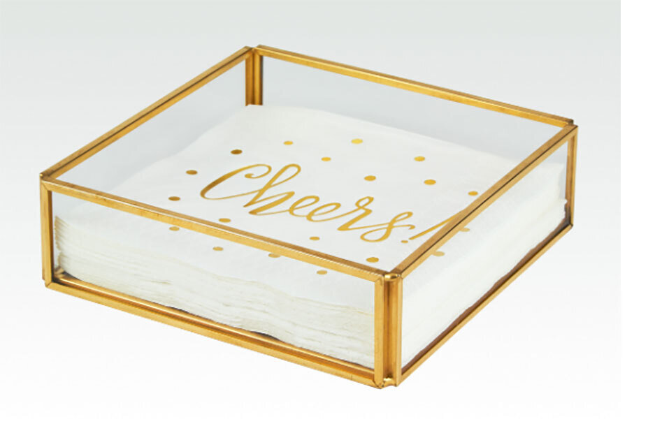 Tizo Brass Coctail Napkin King Tray CR865GDNP, MPN: CR865GDNP,